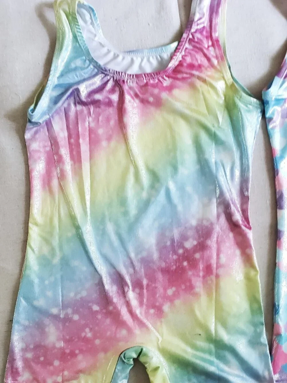 Leotards for Girls Gymnastics Size 6-7 Years Rainbow Pink Purple Gym Dancewear
